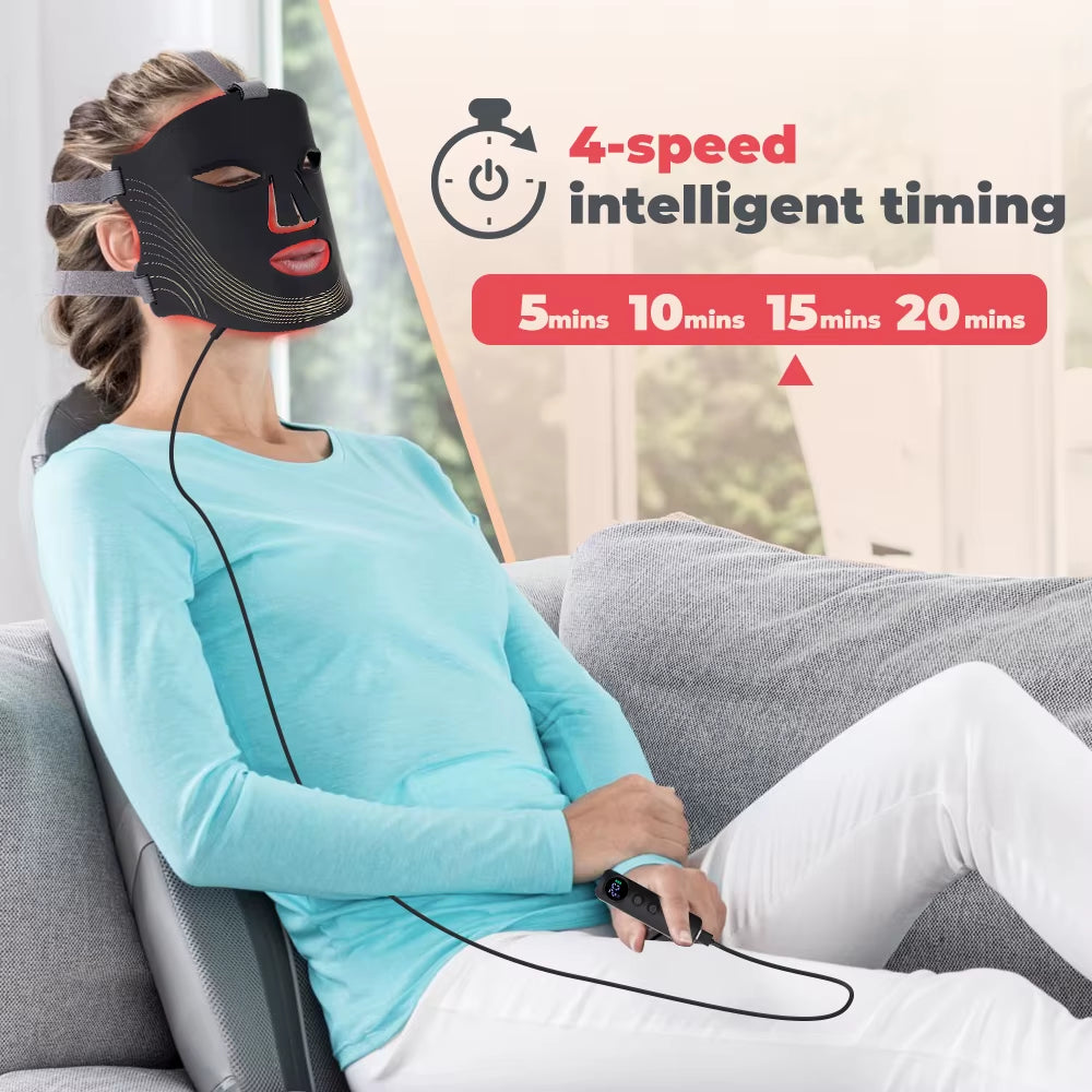 Zenvyra LED Red Light Therapy Mask – Rechargeable Silicone Facial Treatment