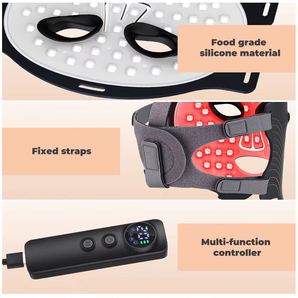 Zenvyra LED Red Light Therapy Mask – Rechargeable Silicone Facial Treatment